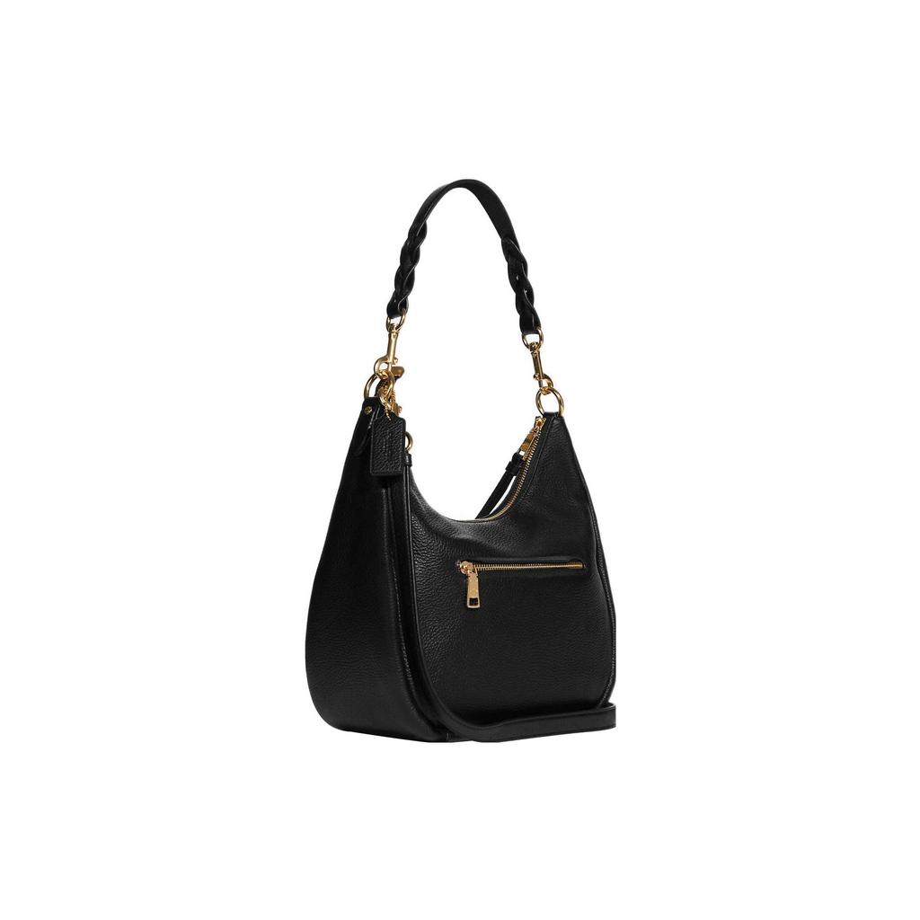 New COACH Pebbled Leather Shoulder Bag Handbag Shoulder Bag Women's Black C9190-IMBLK