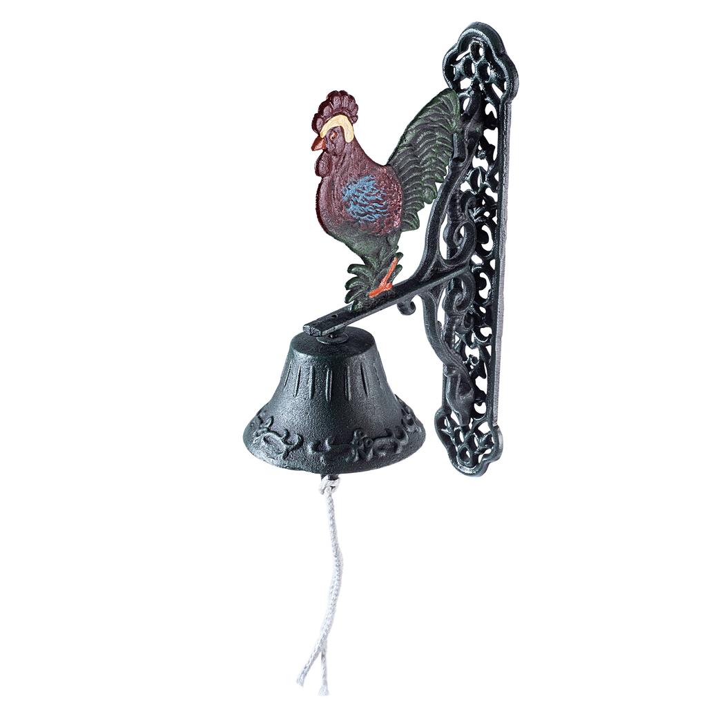 KADAX Cast Iron Door Bell Rooster Knocker Decorative Retro Bell