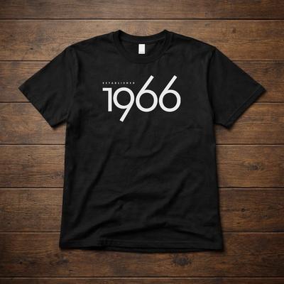Established 1966 T-Shirt — Vintage 1966 — 60th Birthday Graphic Men & Women Tee