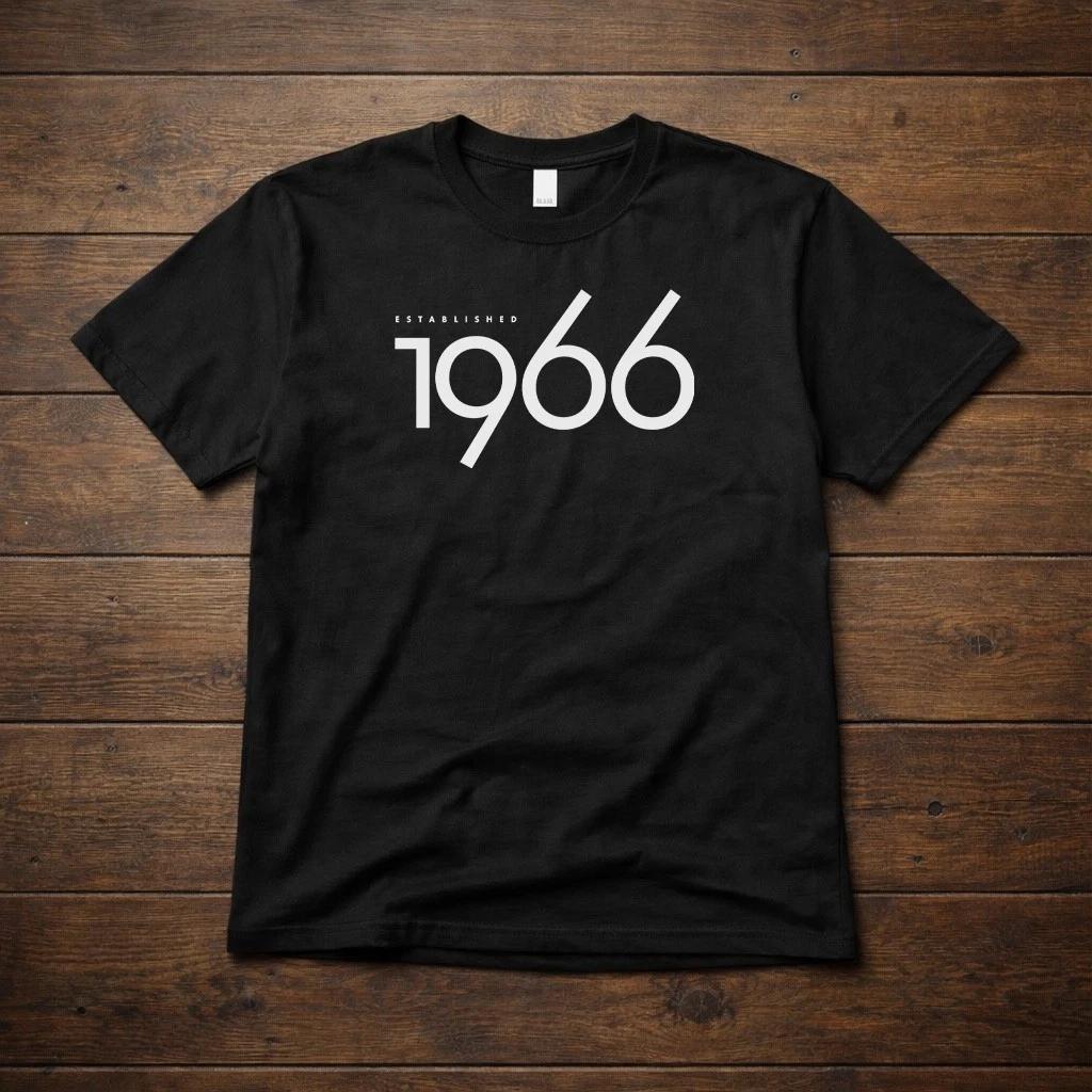 Established 1966 T-Shirt — Vintage 1966 — 60th Birthday Graphic Men & Women Tee