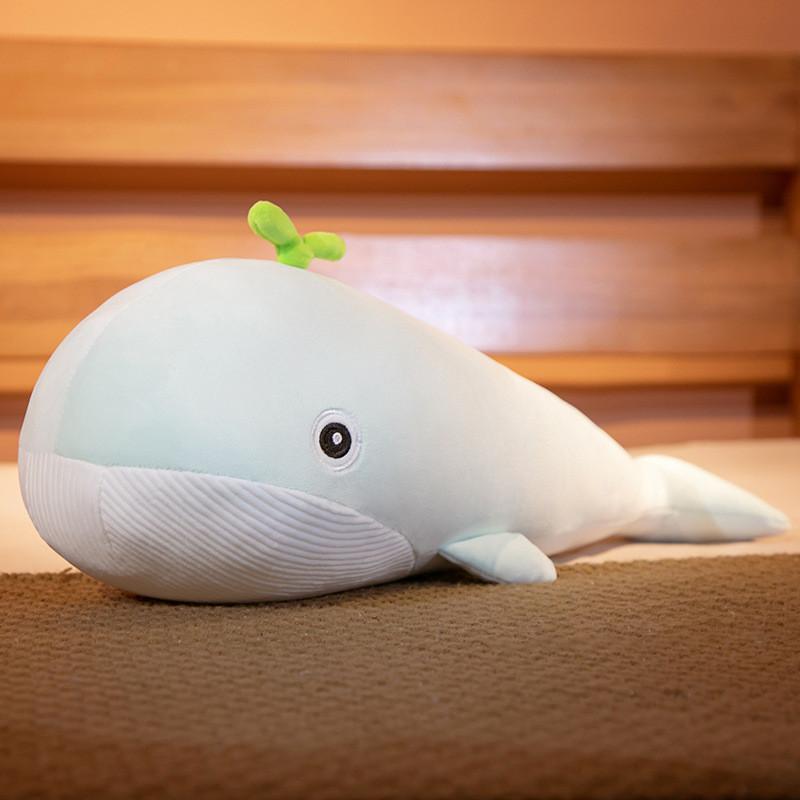 With Grass Whale Plush Toy Marine Animal Stuffed Doll Bedroom Decoration Gift