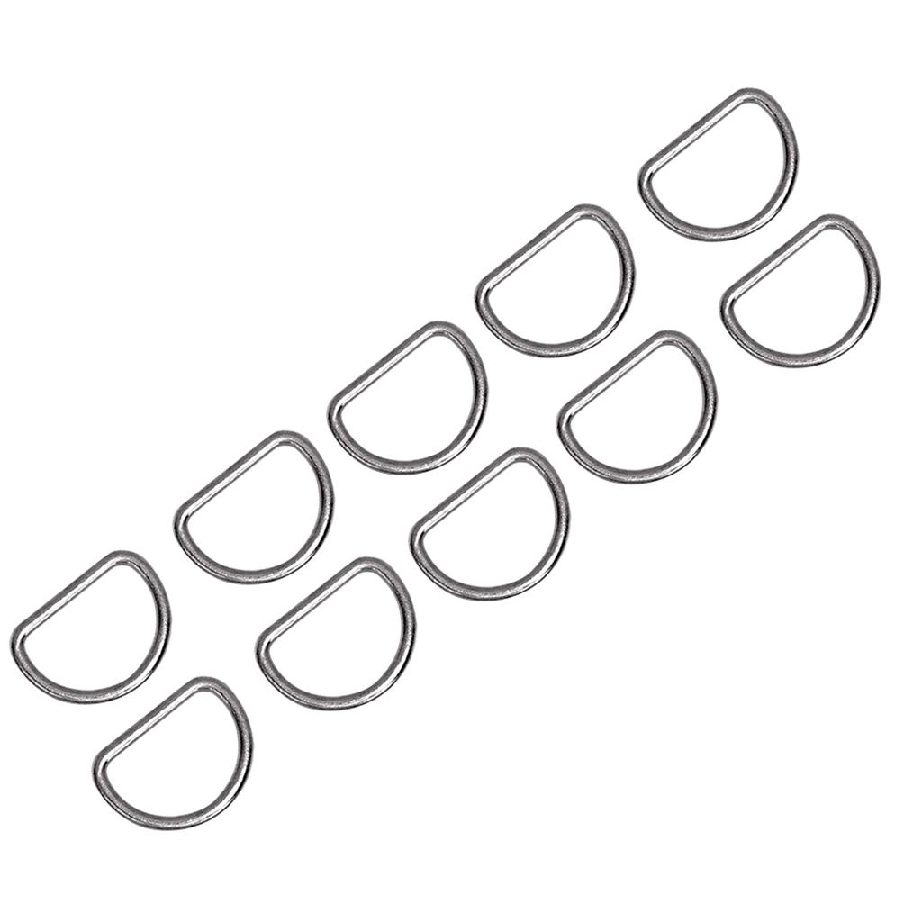 15 мм 10 шт D-образных колец, регулирующих петлю, сплав, D-образное кольцо для ремня, сумки, одежды, тесьмы (олово)