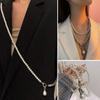 Pearl Pendant Suit Crossbody Chain Cool Body Chain Simple Necklace
