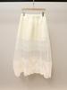 Французская романтичная миди-юбка А-силуэта из кружевной сетки для приморского отдыха