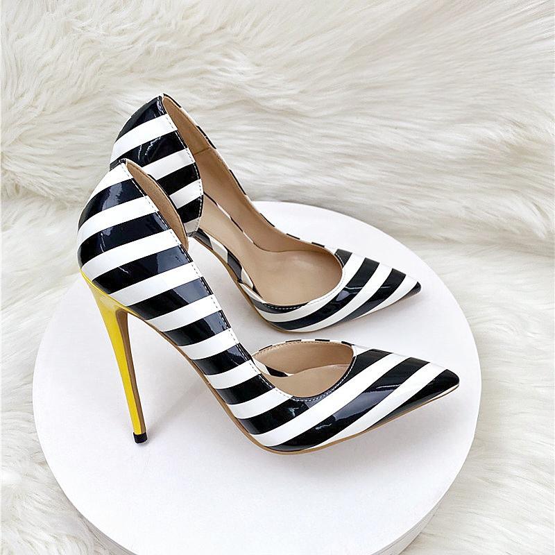 Модные женские туфли-лодочки с зебровым принтом, туфли для платья, банкетные женские туфли на высоком каблуке