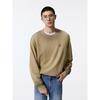 GXG Men's Khaki Spray-Painted Crew Neck Sweatshirt