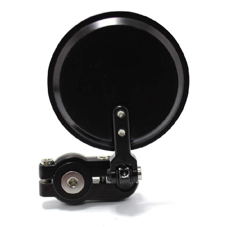 Aluminum 3" Folding Round Mirrors Adjustable Round Folding Handlebar End Mirrors Suitable for Motorcycle Handlebar Ends