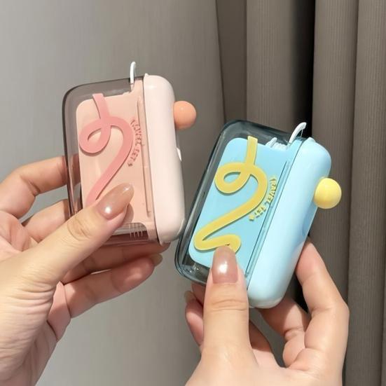 Portable Floss Pick Dispenser Automatic Pop-Up Dental Flosser Case Reusable Refillable Travel Floss Stick Holder Container Box