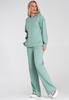 Bluza Damska Bez Kaptura - Asymetryczna Bluza Damska - Miętowa M1203 R. S/M