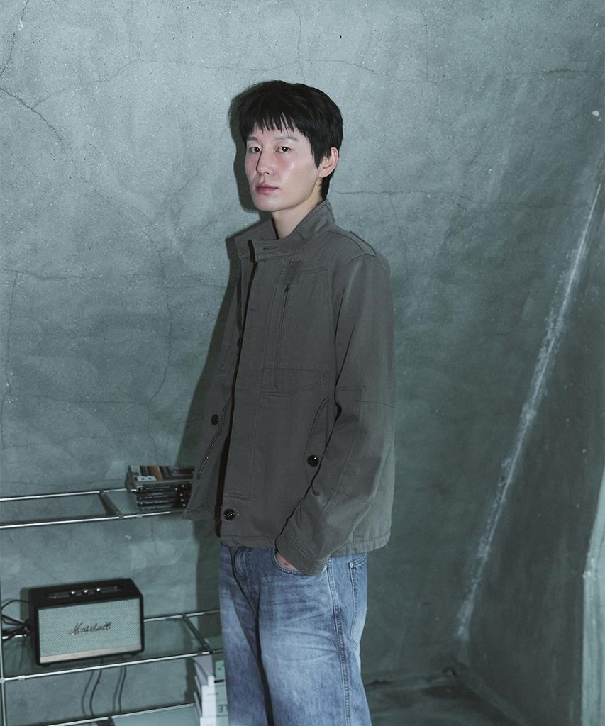 Bluesunflower Vintage Fade High-Neck Jacket