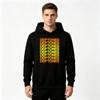 Men's Casual Long Sleeve Crew Neck Hoodie, Geometric Text Print Pullover Sweatshirt for Daily Wear