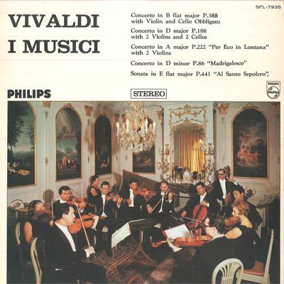 Виниловая пластинка I MUSICI Вивальди Концерт Си-бемоль мажор P. SFL7935 PHILIPS Япония Классический Б/У