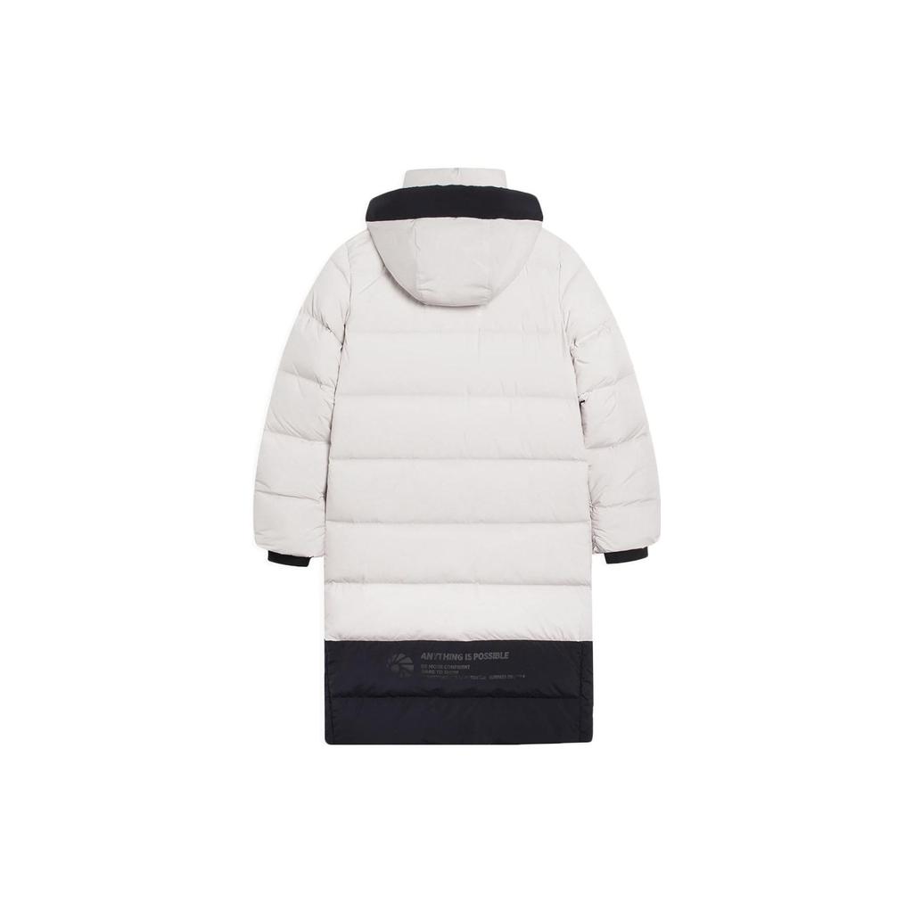 Подкладка Badminton Series Однотонный логотип на молнии с капюшоном и длинными рукавами Пуховик Женская верхняя одежда Fengling-Gray AYMS208-1