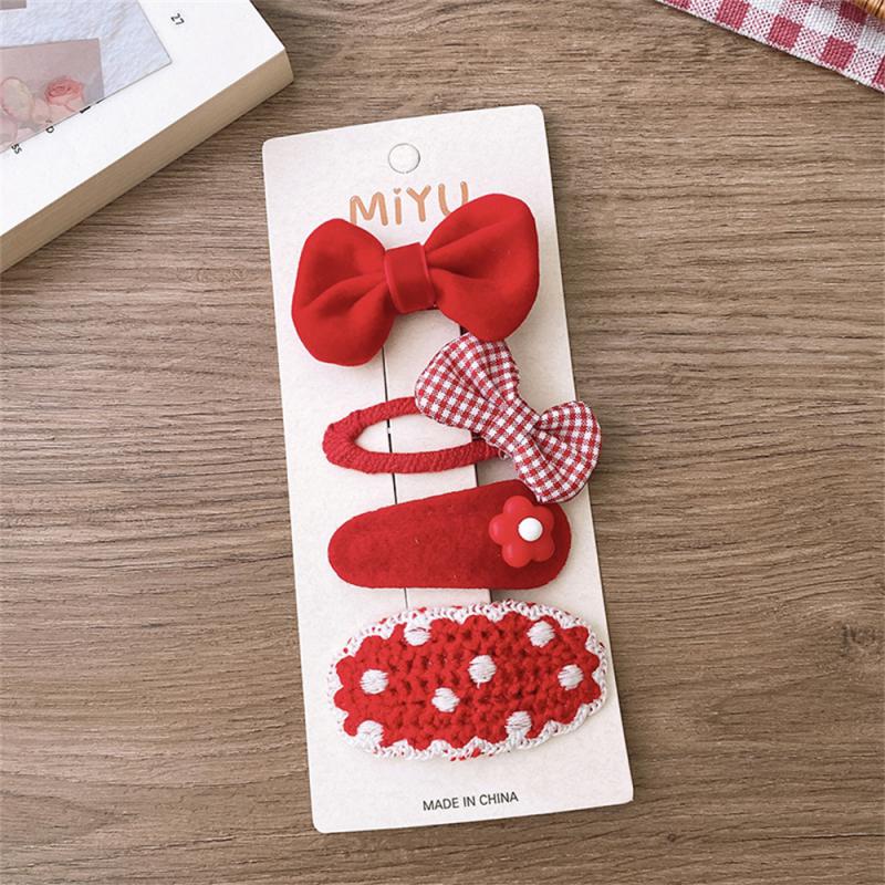 Детские новогодние заколки для волос в китайском стиле, милые плюшевые банты, кисточки, украшения, заколки, шпильки, аксессуары для волос в стиле ханьфу для девочек