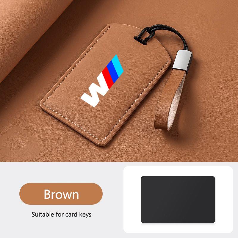 UVGK5 Leather M-Styling Car Smart NFC Card Key Case Cover Shell For BMW M3 M5 M4 Series X1 X3 X5 X6 X7 535le Keychain Auto Accessories