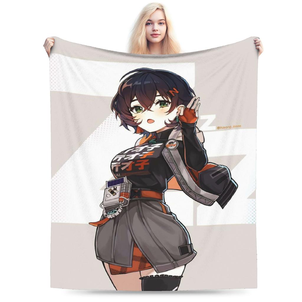 ZZZ Ellen Nicole Miyabi Plush Blanket Girls Boys Flannel Throw Blanket For Couch Chair Super Warm Custom Quality Bedspread Gift