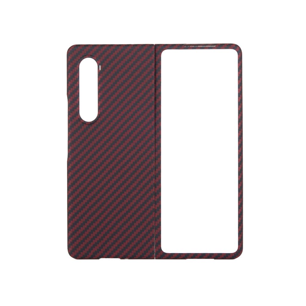 3K Twill Carbon Fiber Phone Case for Galaxy Z Fold 4 Camera Big Hole Crater Aramid Fiber Flip 4 Phone case