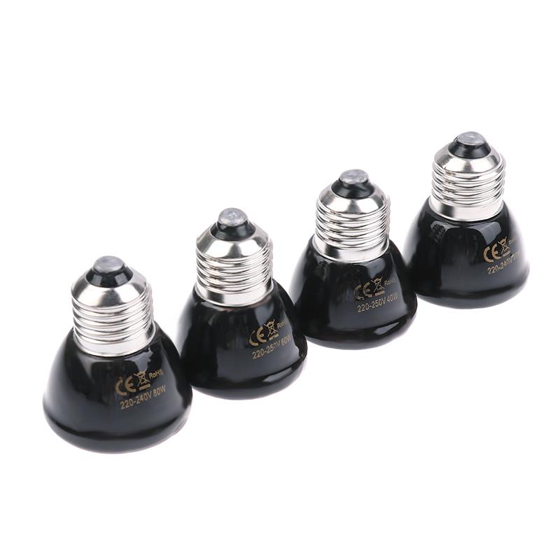 1 шт. 220-240 В Лампа инфракрасного обогрева Черная керамическая E27 Обогревательная лампа для питомцев Брудер Цыплята Черепаха Ящерица Рептилия Свет 20-80 Вт