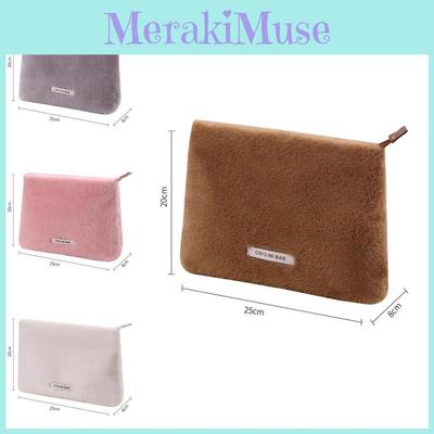 Новая плюшевая портативная косметичка, модная сумка для хранения из искусственного кроличьего меха, клатч, органайзер для макияжа, оптом