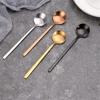 304 Solid Color Nordic Style Dessert Spoon Stainless Steel Coffee Spoon Tableware
