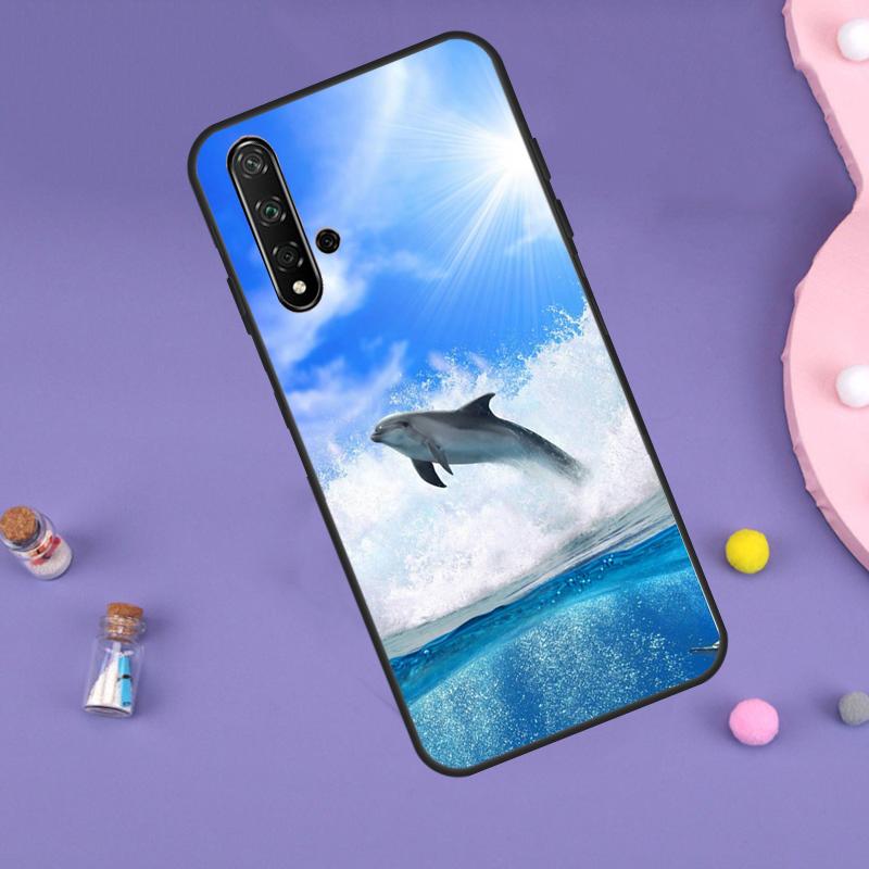 Животное Дельфин Для Huawei Nova Y61 Y60 Y70 Y72 Y73 Y90 Y91 9 10 SE 7i 8i 11i 12i P30 P40 Lite P60 Pro Чехол