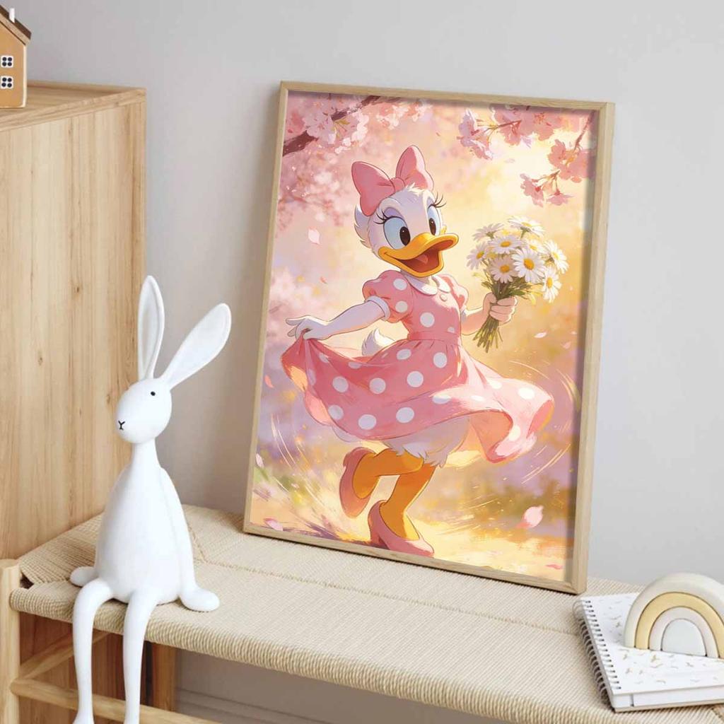 Disney Daisy Duck with flowers diamond painting art painting handmade diy5D home decoration gift