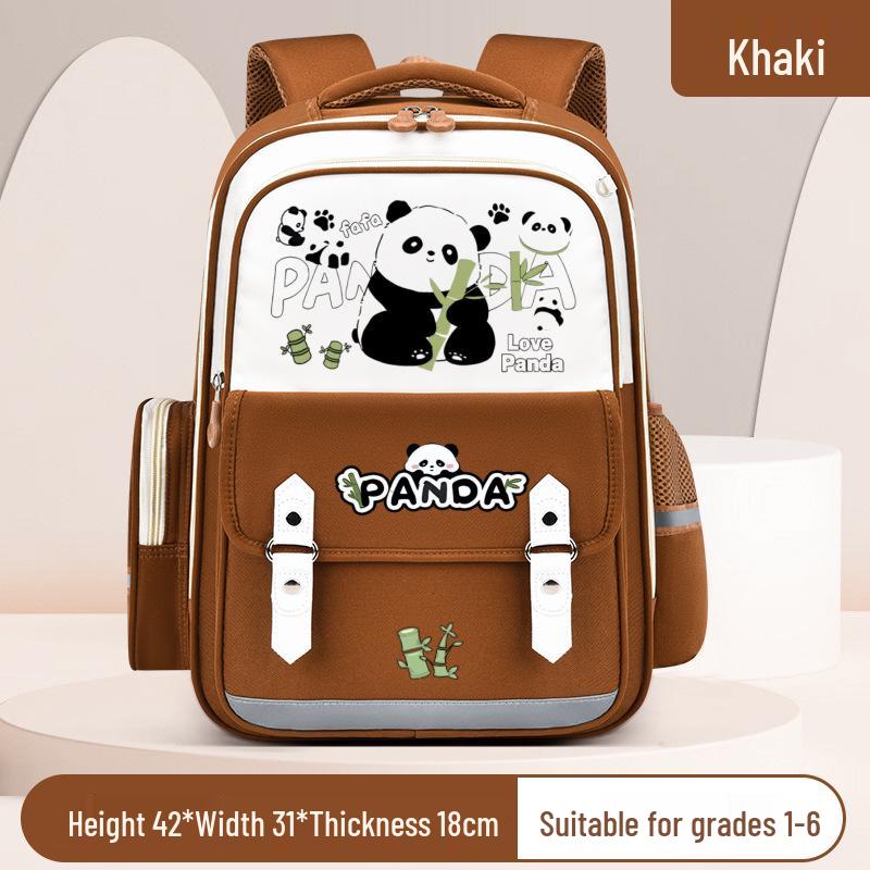 Детский рюкзак Panda Huahua - Большой объем, защита позвоночника, снижение нагрузки, двойные плечевые лямки для 3-6 классов