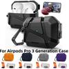 Для AirPods Pro 3 Защитный чехол с надежным замком и дизайном под подставку для телефона Военная броня Ударопрочный защитный чехол Для AirPods Pro 3-го поколения