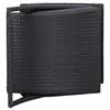 Sun Lounger with Cushion Poly Rattan Black