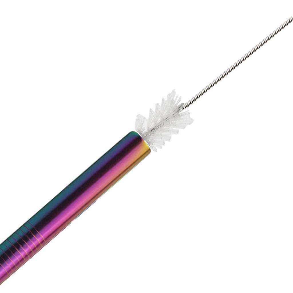 2Pcs/Set Reusable Long Straw Spoon Multicolor Stainless Steel Straws Tea Scoop Bar Cocktail Coffee Stirring Drinking Spoon