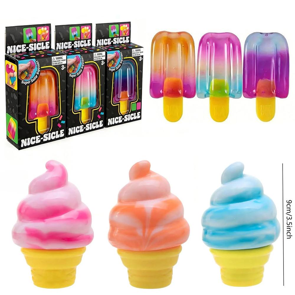 Декорация в виде мороженого для снятия стресса, Nice Cream Cone Surprise, Сжималка для вечеринки, Подарки, Украшения