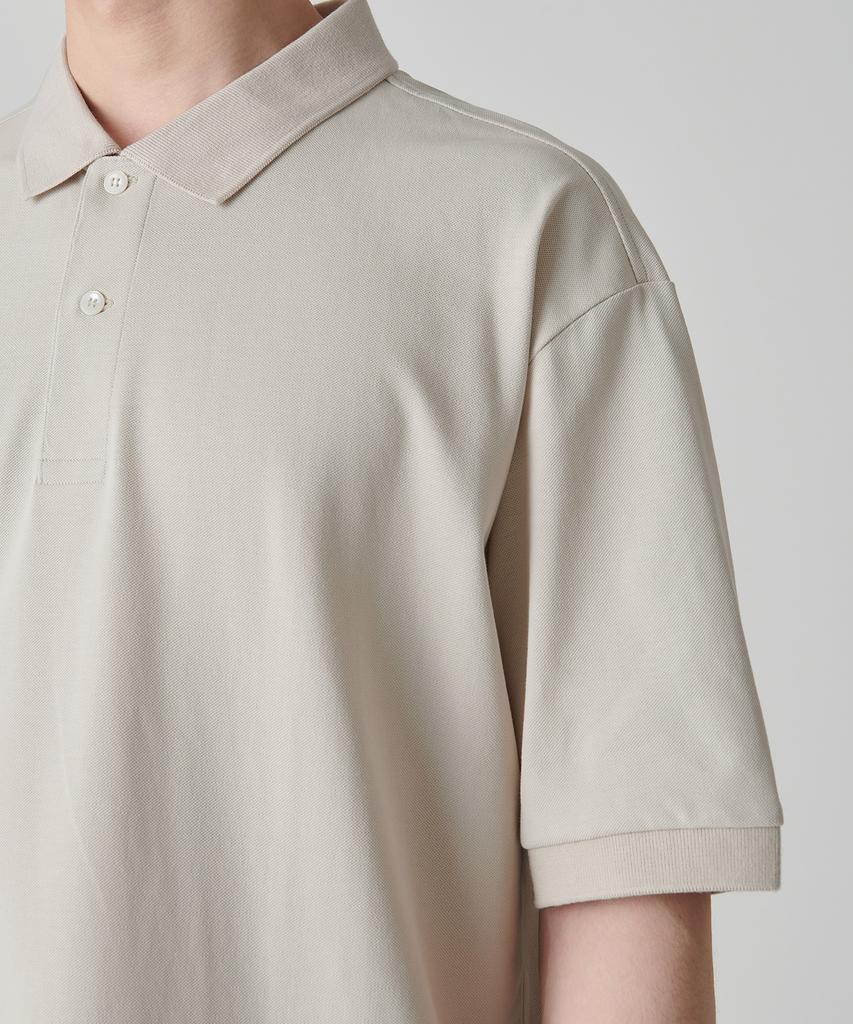 MUSINSA STANDARD [Cooltandard] Relaxed Fit Pique Polo Shirt [Ecru]