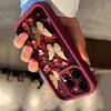 Golden butterflies and vintage red flowers Phone case iPhone 15 Pro Max 11 12 13 16 14 Plus Soft Silicone Protective Case