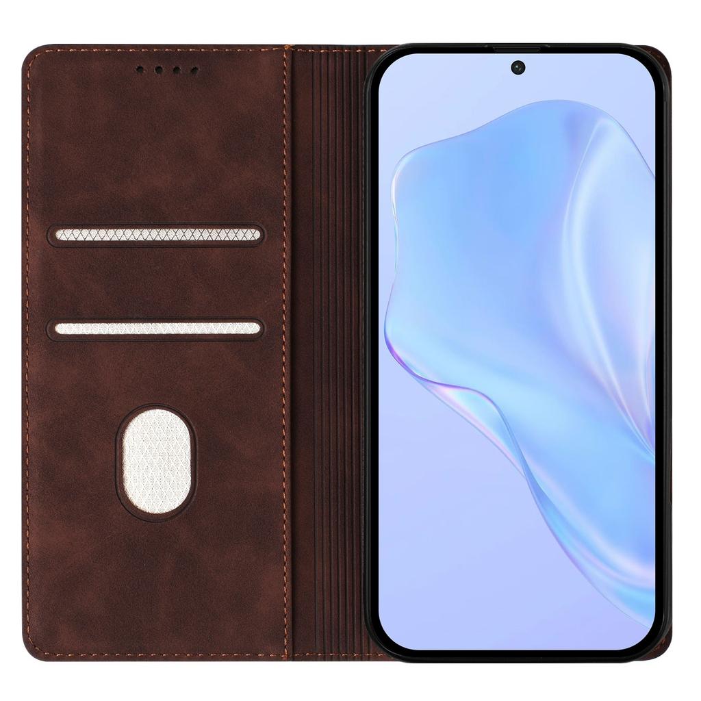 Suitable for Samsung S26 Ultra, skin-feel magnetic suction solid color leather case, S26Plus magnetic flip cover, S25FE protective case