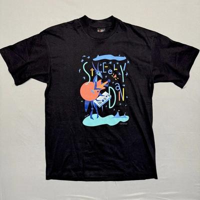Редкий! Steely Dan 1994 арт Черная футболка Унисекс Концерт S - 5XL DO699 Унисекс Футболка