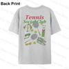 Retro Preppy Tennis Club TShirt Y2k Aesthetic Tennis Lover T Shirt Unisex Unisex Cotton Streetwear Graphic Tees Fashion Summer Tops