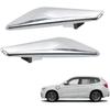 Front Side Fender Trim Chrome Finisher Side Marker Emblem Moulding fits BMW X3 X4 F25 F26 Replaces# 51117338569 51117338570