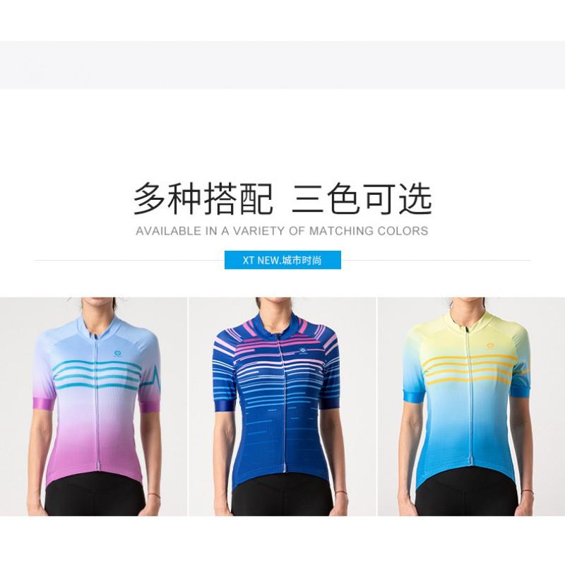 XINTOWN Womens Short Sleeve Cycling Jersey Lightweight Quick Dry Top Road Mountain Bike