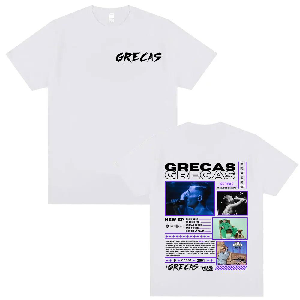 Rapper Grecas Album Tour 2025 Graphic Tshirts Unisex Women Harajuku Hip Hop T Shirts Summer Pop Music Oversized Tshirt Streetwear