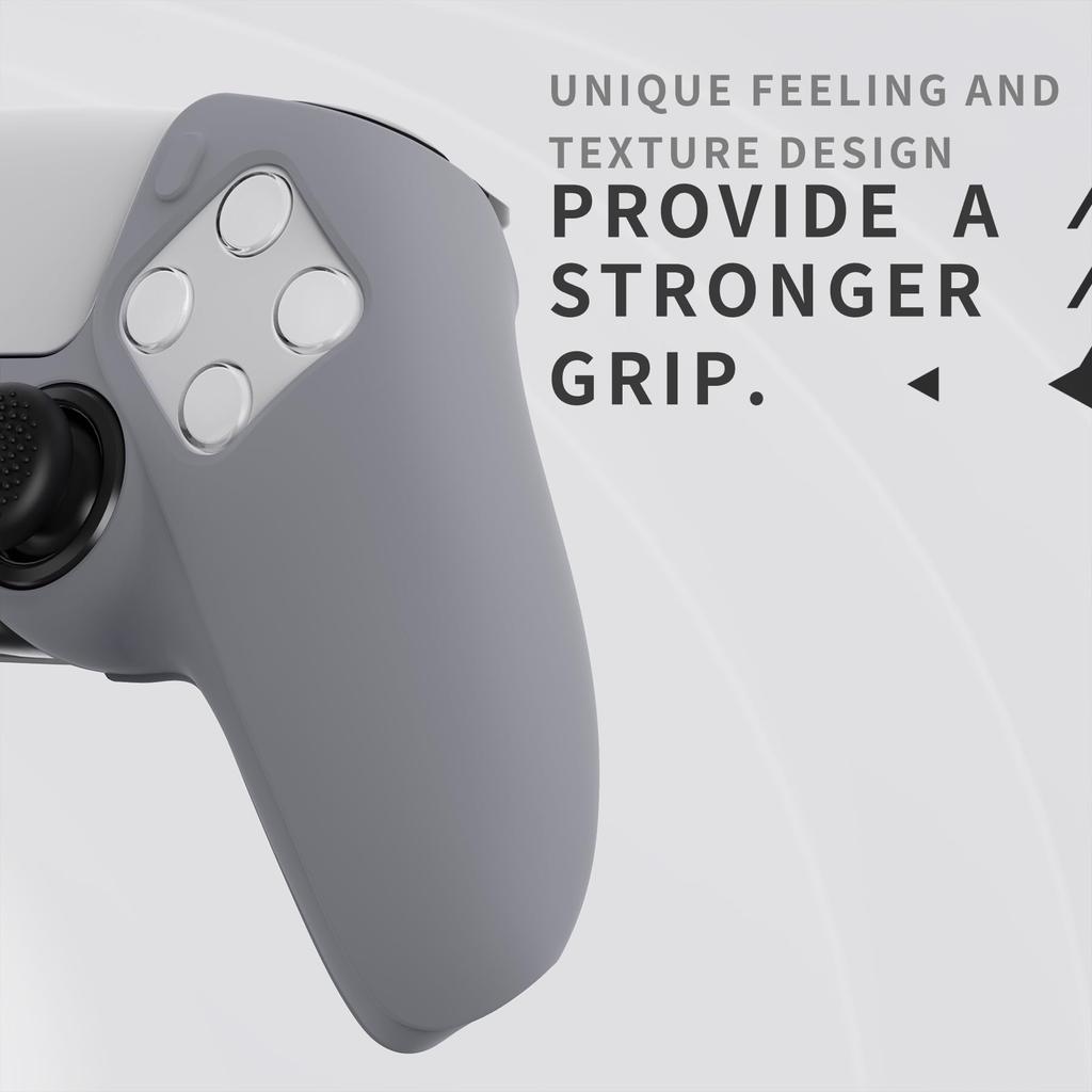 Защитный силиконовый чехол PlayVital, совместимый с Pure Series PS5. Мягкий резиновый чехол, совместимый с PS5. В комплект входят 6 джойстиков. Можно использовать на