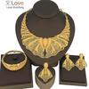 Dubai Jewelry Set Brazilian Gold Jewelry Italian 18 K Gold Jewelry Big Set Fhk13275