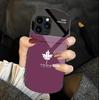Синий Кленовый Лист Far Peak Для Iphone 11 12 13 14 15 Pro Max Plus Mini 7 8 Se 2020 X Xs Xr Эллиптический Закаленное Стекло Чехол для Телефона