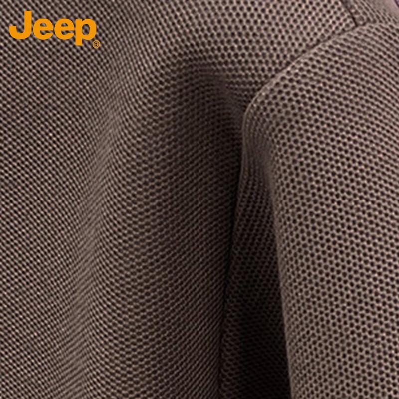 Jeep Мужская хлопковая футболка-поло с длинным рукавом