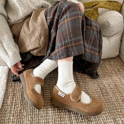 Повседневные легкие туфли Мэри Джейн на французской платформе в стиле ретро, женские, новинка 2025 года, весна-осень, с юбкой, круглым носком, с неглубоким горлом, одинарные туфли