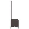 Planter with Trellis and Wheels Brown 40 x 40 x 146 cm PP