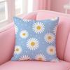 Full Print Floral Print Pattern Cushion Cover Pillow Case Soft Skin Friendly Fabric  Concealed Zipper
