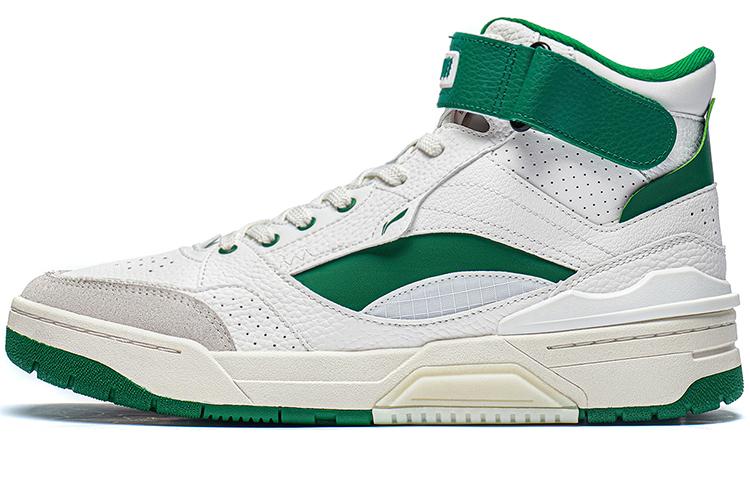 Men's Sneakers Li-Ning Li Ning RSR 101 High top Vintage Basketball Shoes Men's White Green