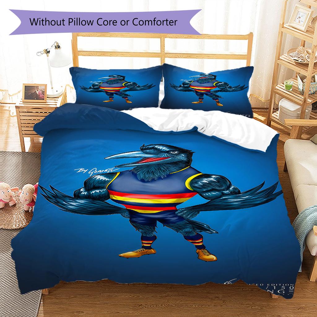Collingwood Magpies Pride Bedding Quilt Set Quilt Cover Pillowcase Home Decoration Birthday Gift (1 * duvet cover + 2 * pillowcase, without core)
