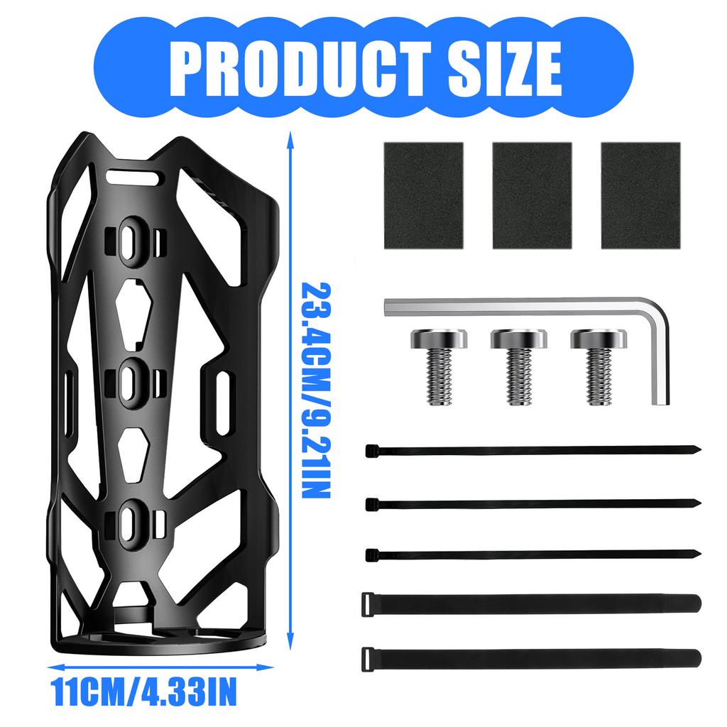 Велосипедная клетка для груза Велосипедная передняя вилка с фиксирующим ремнем Водонепроницаемое крепление для вилки велосипеда Велосипедная флягодержатель
