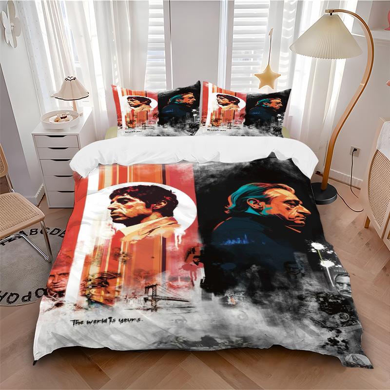 Scarface Legend Bedding 3 Piece Set Hd Print Duvet Cover Pillowcases For Teens Adult Bedroom Decoration Christmas Gift C921167